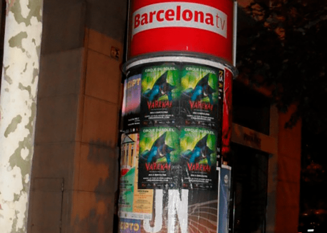 Carteleria en Pirulos para el Cirque du Soleil en Barcelona