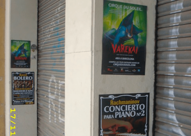 Carteleria para el Cirque du Soleil en Comercios de Madrid Publidirecta